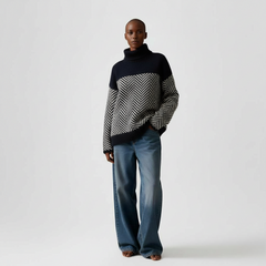 Chevron Elite High-Neck Sweater