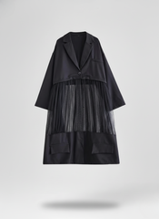 Urban Sheer-Layer Trench Dress
