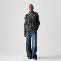 Urban Drama Layered Tulle Pullover