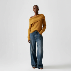 Romantic Slouchy Off-Shoulder Knit