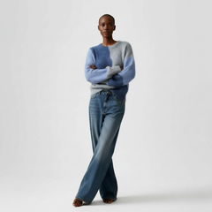 Serene Aura Fuzzy Knit Sweater