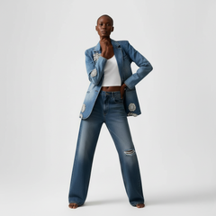 Glam Distress Statement Jacket Dress