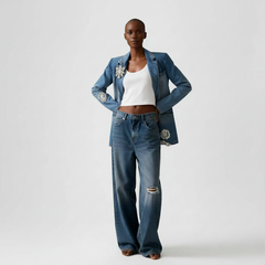 Glam Distress Statement Jacket Dress