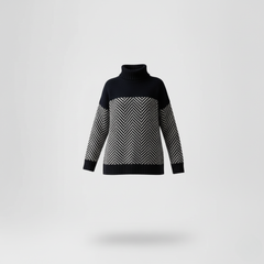 Chevron Elite High-Neck Sweater