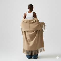 The Nomadic Charm Solid Fringed Shawl Coat
