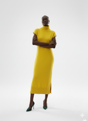 Canary Turtleneck Knit Midi Dress