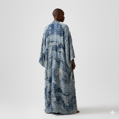 The Urban Fringe Denim Maxi Kimono