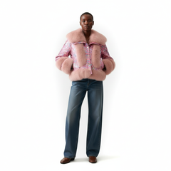 The Party Queen Sequin & Faux Fur Jacket