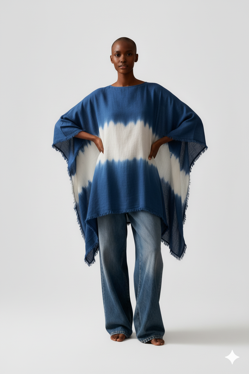 Indigo Wave Kaftan