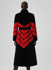 Midnight Inferno Faux Fur Coat