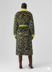 Electric Mirage Faux Fur Coat