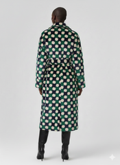 Emerald Rhythm Faux Fur Coat