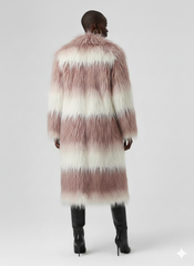 Rosé Frost Faux Fur Coat