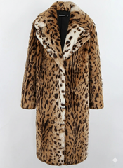 Savannah Luxe Faux Fur Leopard Coat