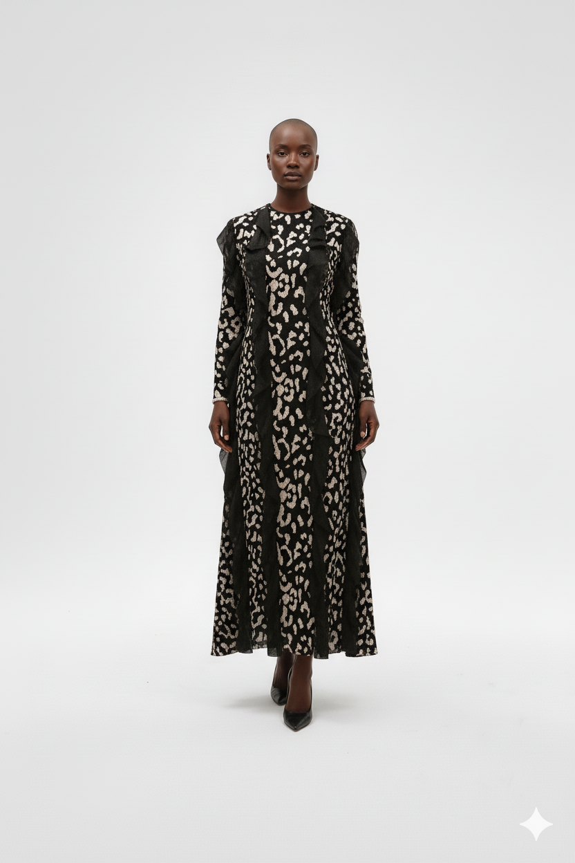 Bold Leopard‑Print Bodycon Midi Dress