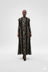 Bold Leopard‑Print Bodycon Midi Dress
