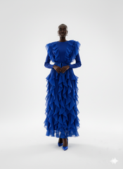 Royal Blue Long Sleeve Maxi Dress