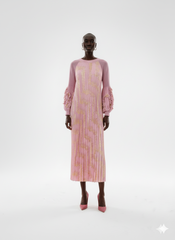 Blush Pleated Pleated Dress