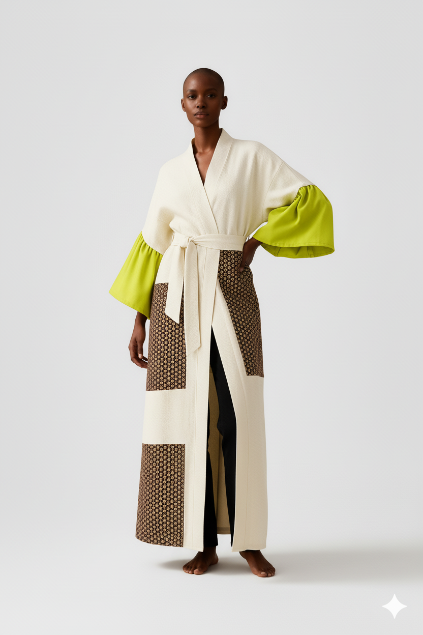 Ivory Mosaic Kimono