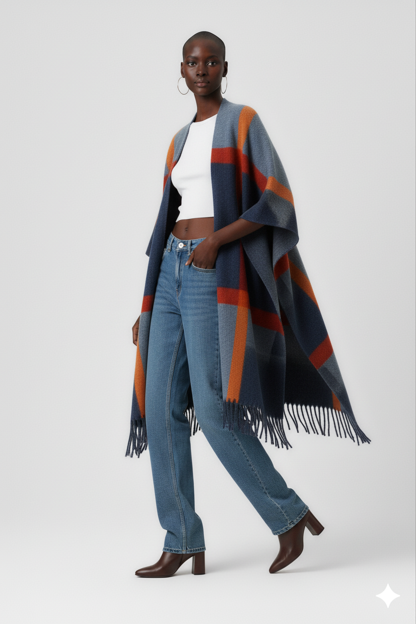 Twilight Plaid Kimono
