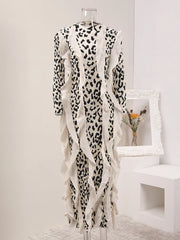 Bold Leopard‑Print Bodycon Midi Dress