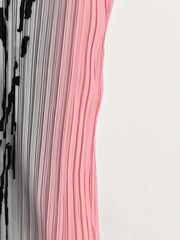 Abstract Print Pleated Dress