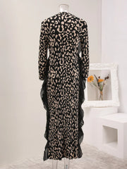 Bold Leopard‑Print Bodycon Midi Dress