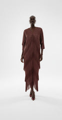 Shimmering Mauve Layered Fringe Dress
