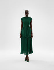 Sophisticated Pleated Midi Dress