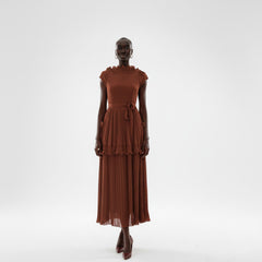 Sophisticated Pleated Midi Dress