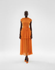 Sophisticated Pleated Midi Dress