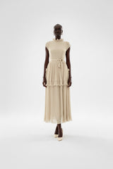 Sophisticated Pleated Midi Dress