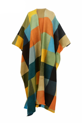Colorblock Check Kimono
