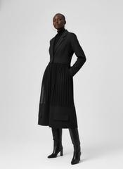 Urban Sheer-Layer Trench Dress