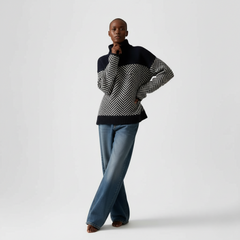 Chevron Elite High-Neck Sweater