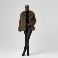 Shaggy Luxe Faux Fur Coat