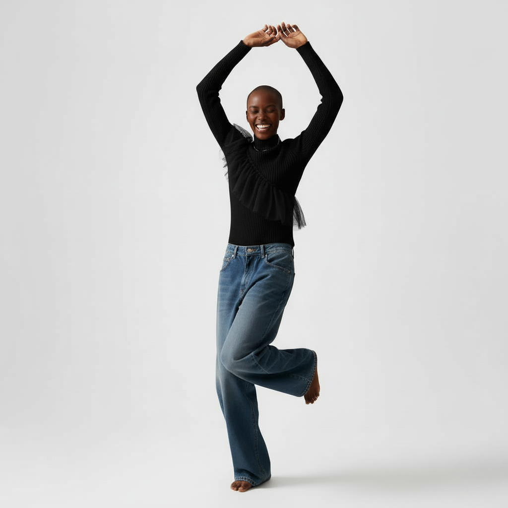 Urban Drama Layered Tulle Pullover