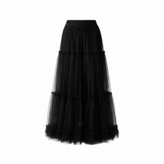 Ethereal Tiered Tulle Maxi Skirt