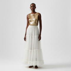 Ethereal Tiered Tulle Maxi Skirt