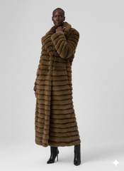 Bronze Whisper Faux Fur Coat