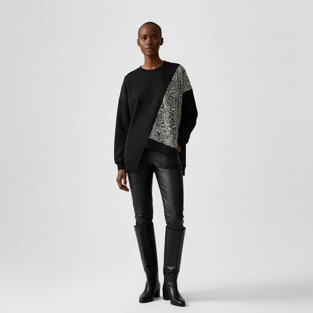 Urban Edge Asymmetry Sweater