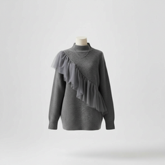 Urban Drama Layered Tulle Pullover