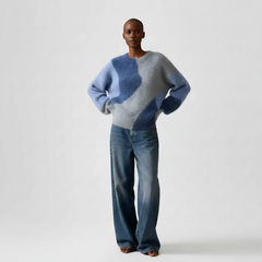 Serene Aura Fuzzy Knit Sweater