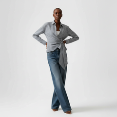 Asymmetry Knot Luxe Blouse