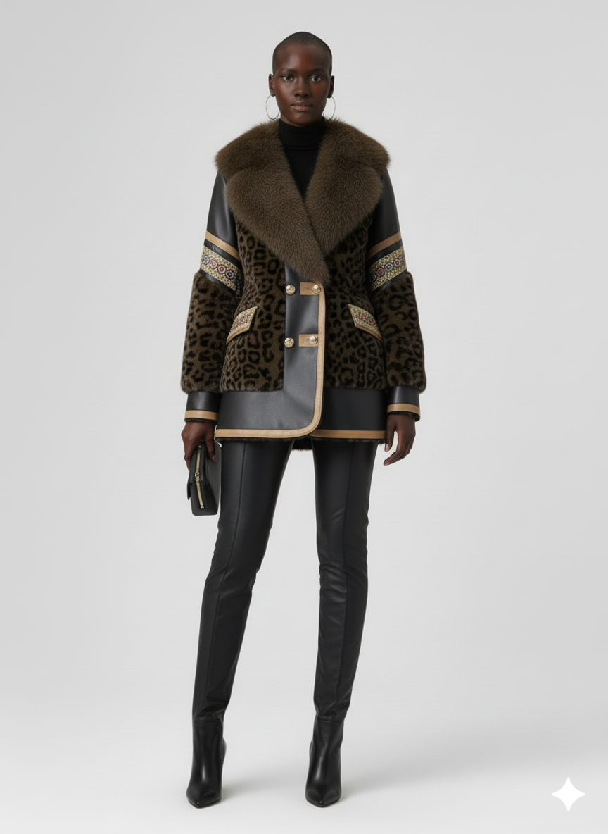 The Maharani Mixed Media Coat