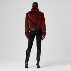 Garnet Blaze Faux Fur Coat