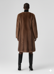 Gilded Chestnut Faux Fur Coat