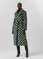 Emerald Rhythm Faux Fur Coat