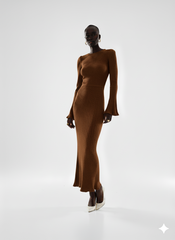 Elegant Ivory Pleated Maxi Dress