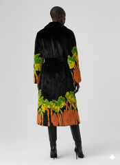 The Tropical Noir Faux Fur Coat